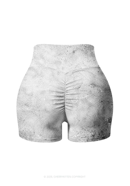Halloween Vampire Lips Y2K Print Gym Shorts Cherrykitten