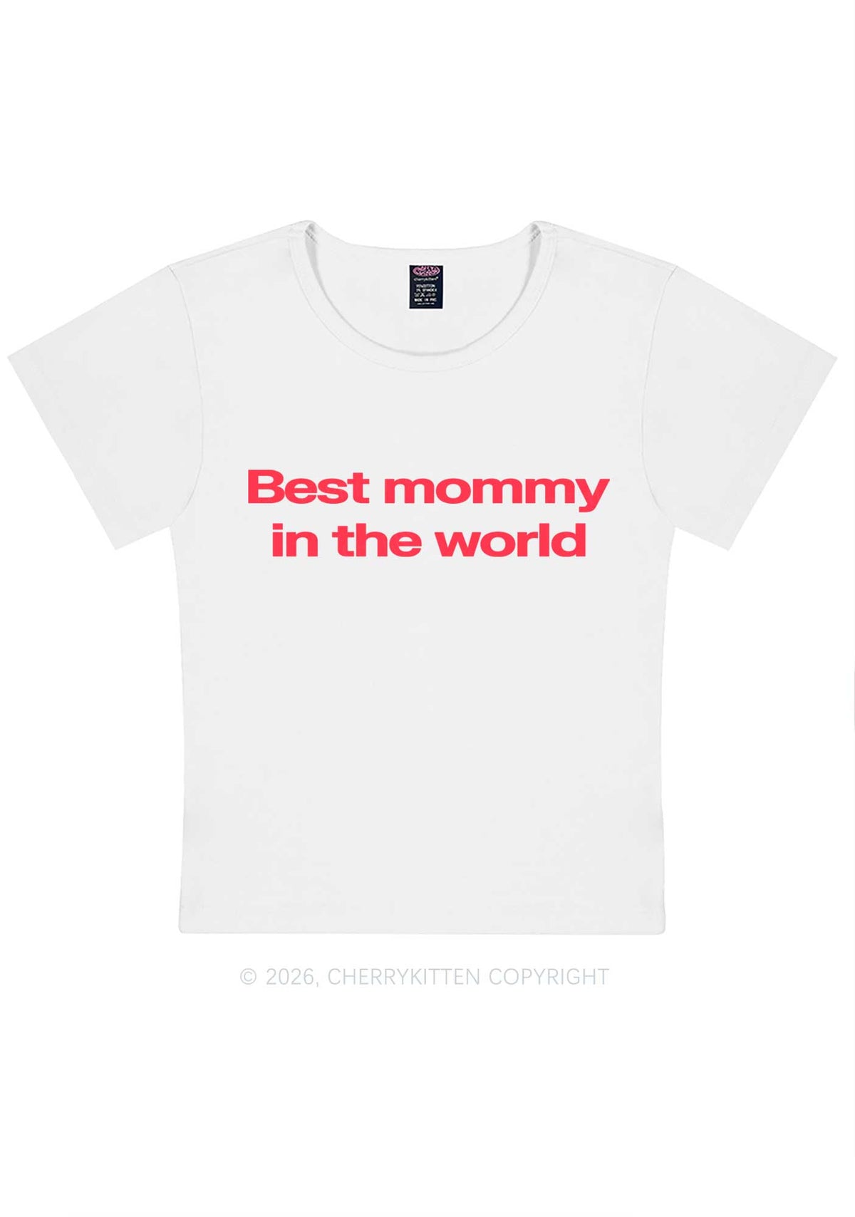Best Mommy In The World Y2K Baby Tee Cherrykitten