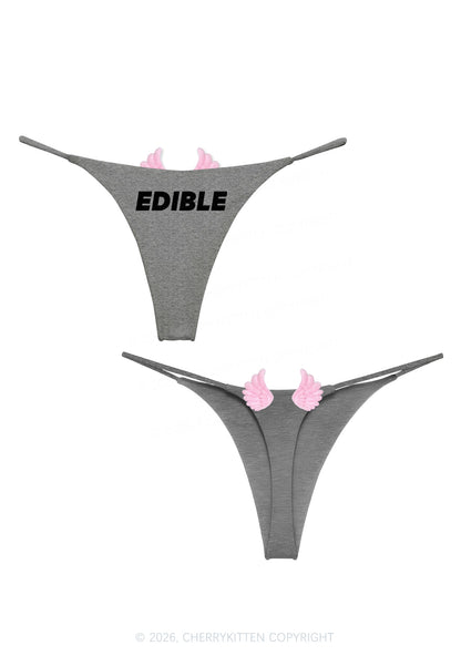 Edible Y2K Goth Angel Wings Bikini String Thong Cherrykitten