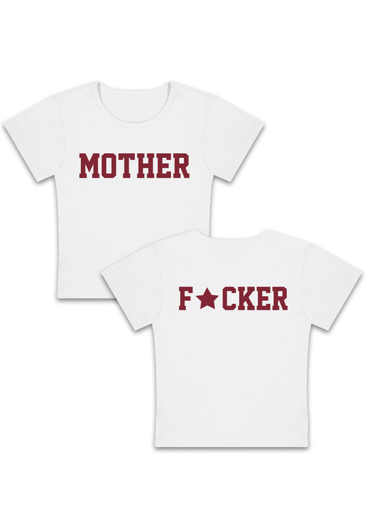 Motherfxcker Two Sides Y2K Baby Tee