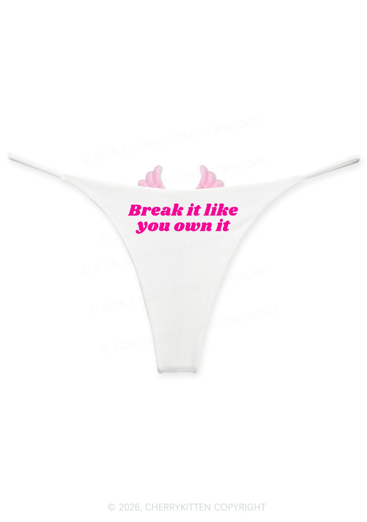 Break It Like You Own It Y2K Goth Angel Wings Bikini String Thong Cherrykitten