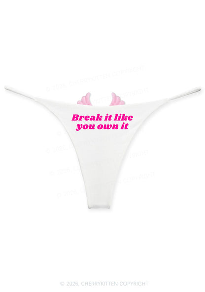 Break It Like You Own It Y2K Goth Angel Wings Bikini String Thong Cherrykitten