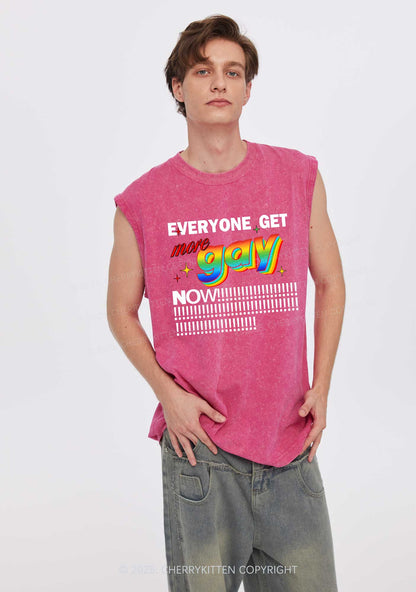 Get More Gay Pride Y2K Washed Muscle Tank Cherrykitten