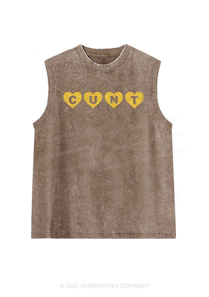 Glitter Love Cxxt Y2K Washed Muscle Tank Cherrykitten