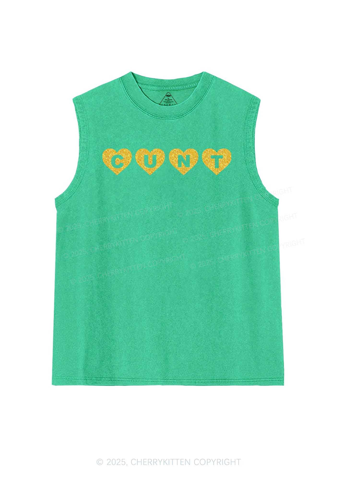 Glitter Love Cxxt Y2K Washed Muscle Tank Cherrykitten