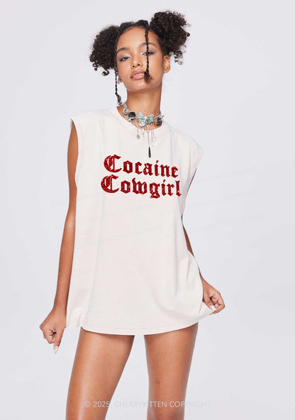 Glitter Cola Cowgirl Y2K Washed Muscle Tank Cherrykitten
