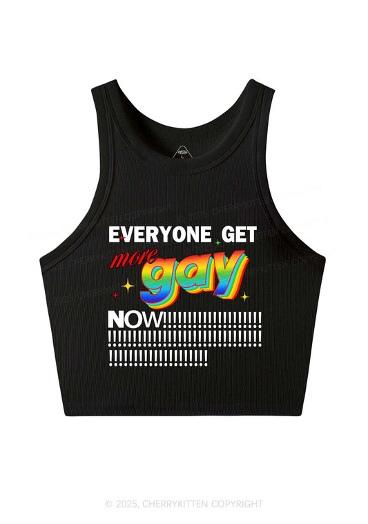 Get More Gay Pride Y2K Crop Tank Top Cherrykitten