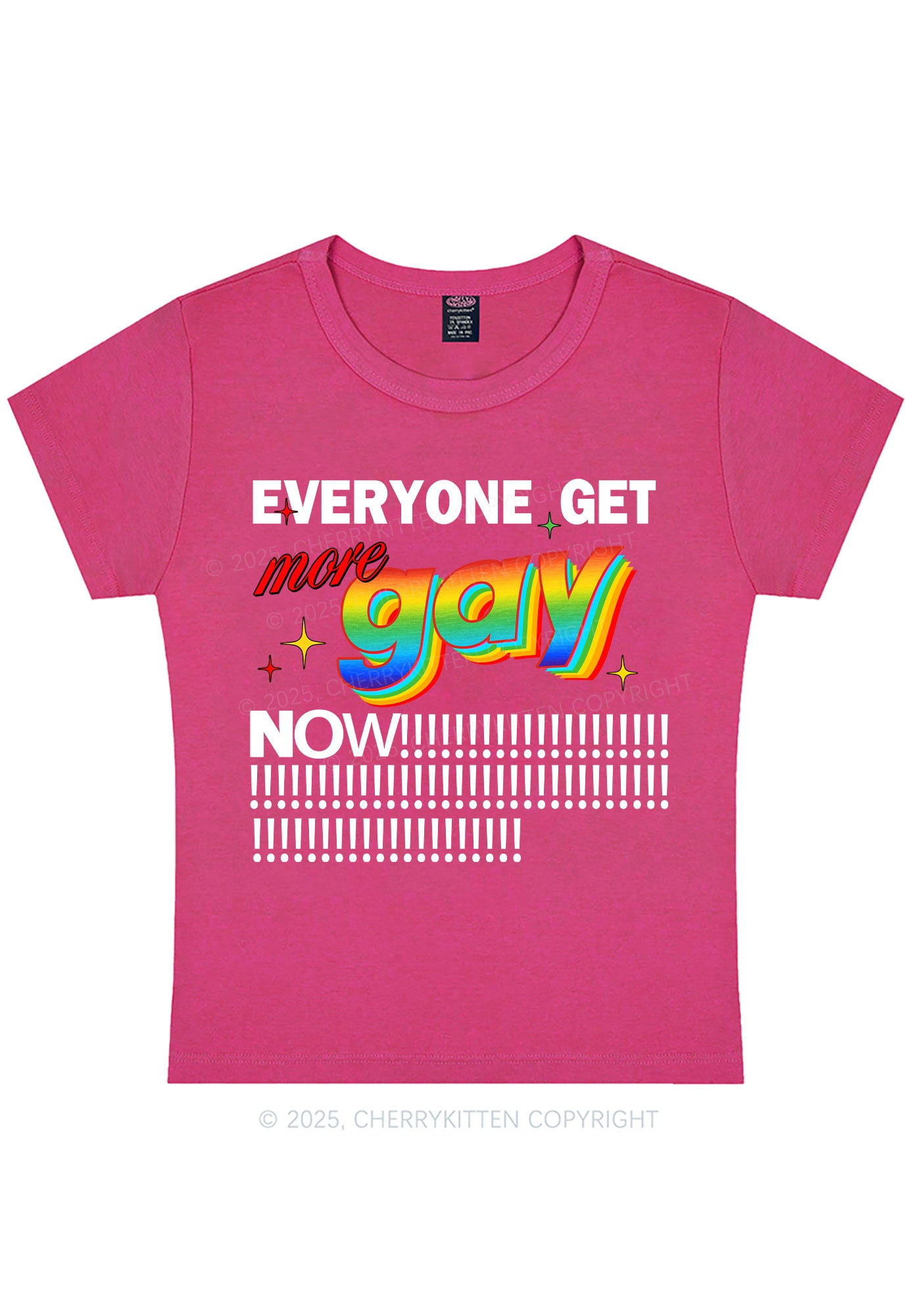 Get More Gay Pride Y2K Baby Tee Cherrykitten