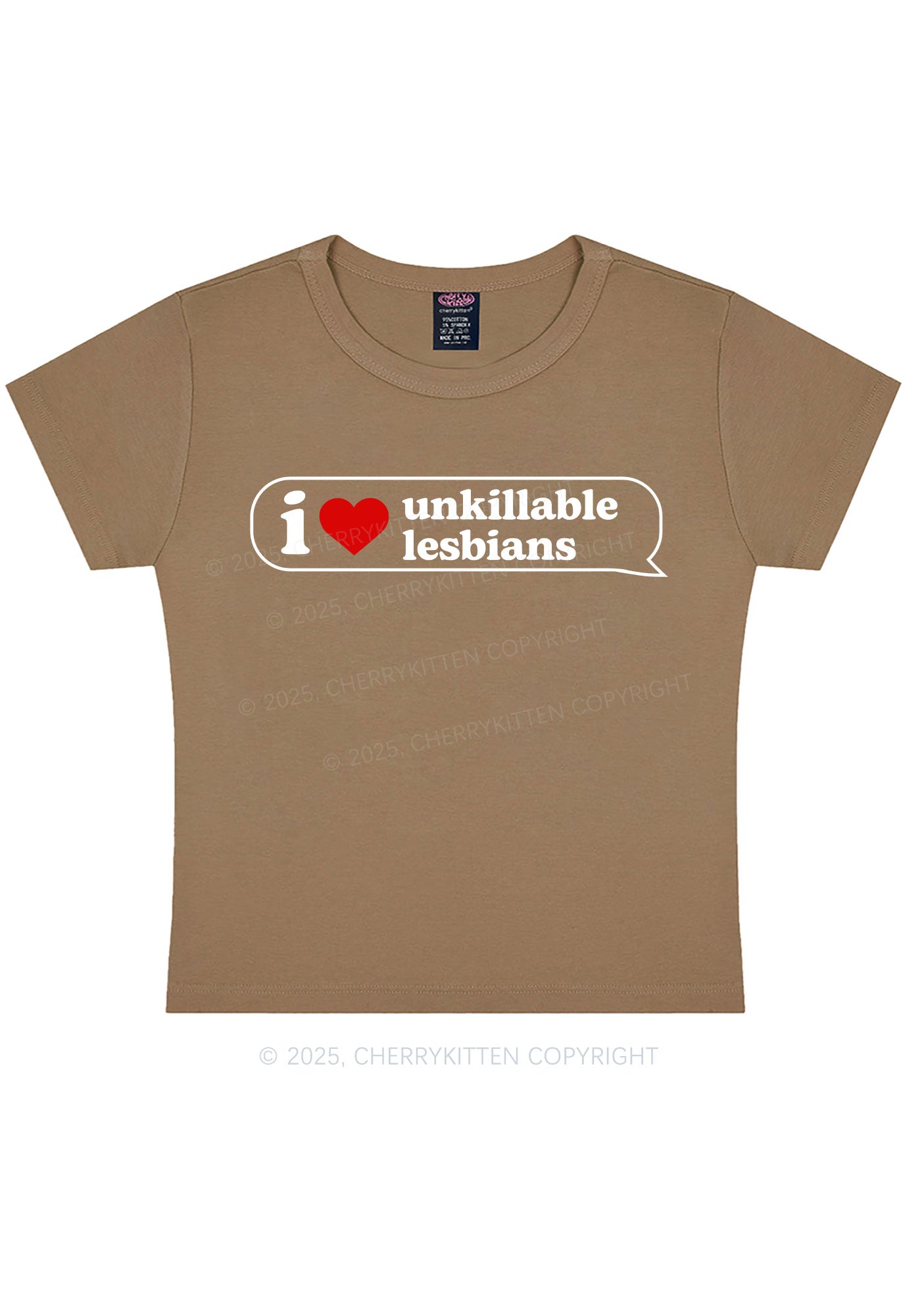 I Love Unkillable Lesbians Pride Y2K Baby Tee Cherrykitten