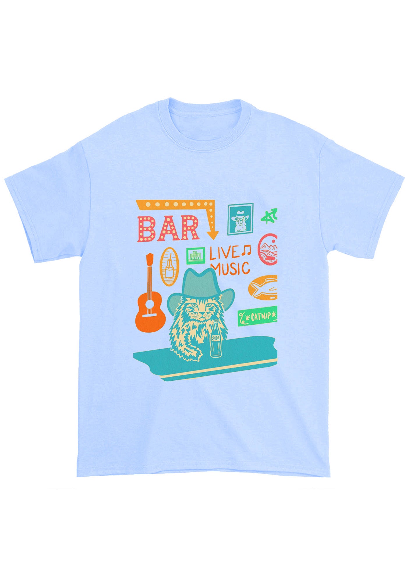 Bar Live Music Catnip Soda Chunky Shirt