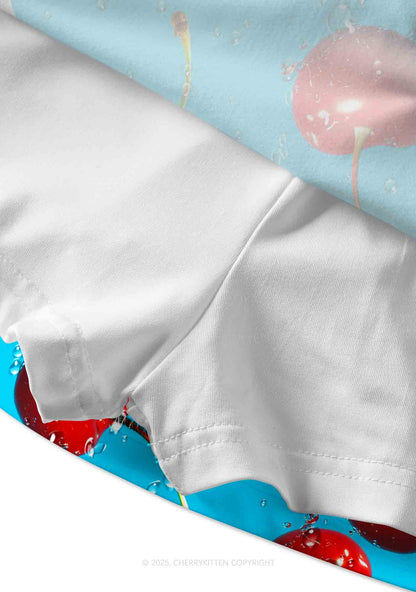 Fresh Cherry Y2K Print Mini Skirt Cherrykitten