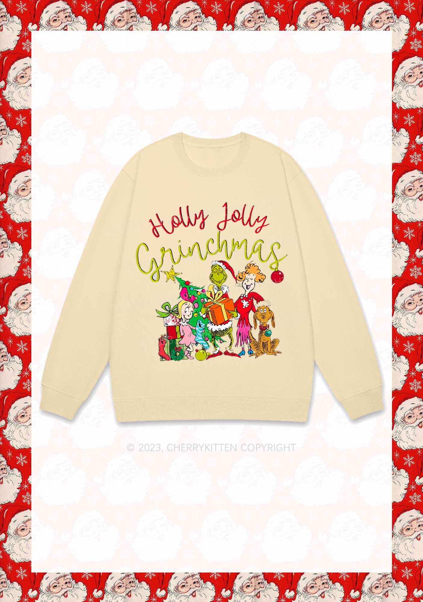 Holly Jolly Christmas Y2K Sweatshirt Cherrykitten