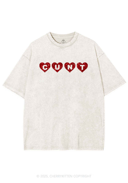 Glitter Love Cxxt Y2K Shirts Washed Tee Cherrykitten