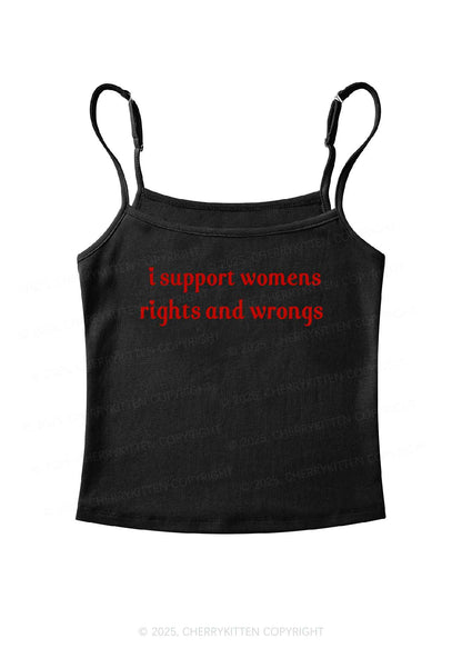 I Support Women Y2K Spaghetti Strap Cami Cherrykitten