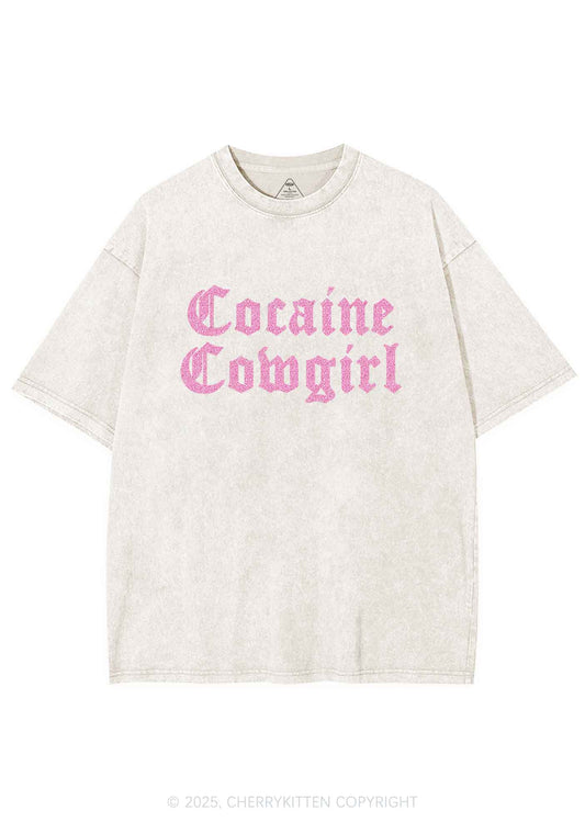 Glitter Cola Cowgirl Y2K Shirts Washed Tee Cherrykitten