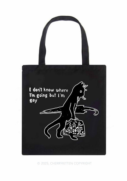 But I Am Gay Pride Y2K Canvas Tote Bag Cherrykitten