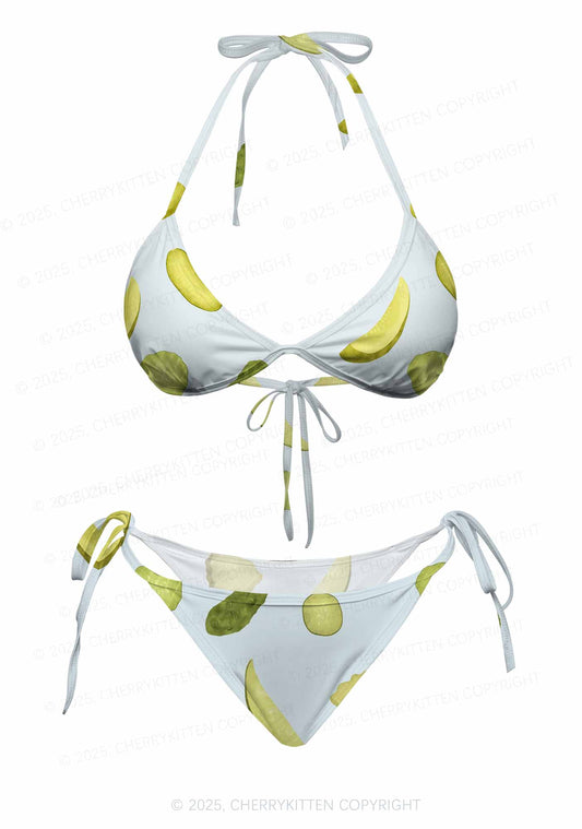 Dill Pickle Y2K Print Bikini Set Cherrykitten