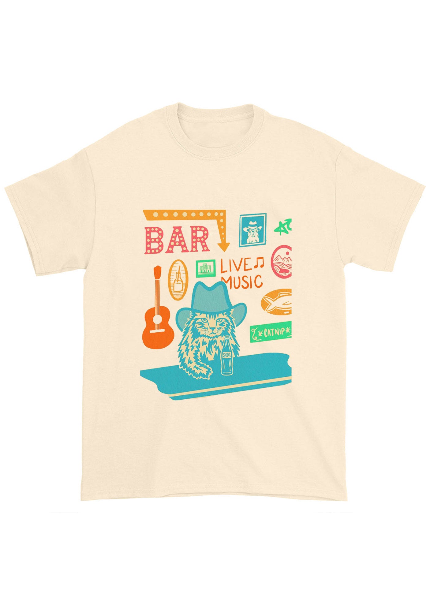 Bar Live Music Catnip Soda Chunky Shirt