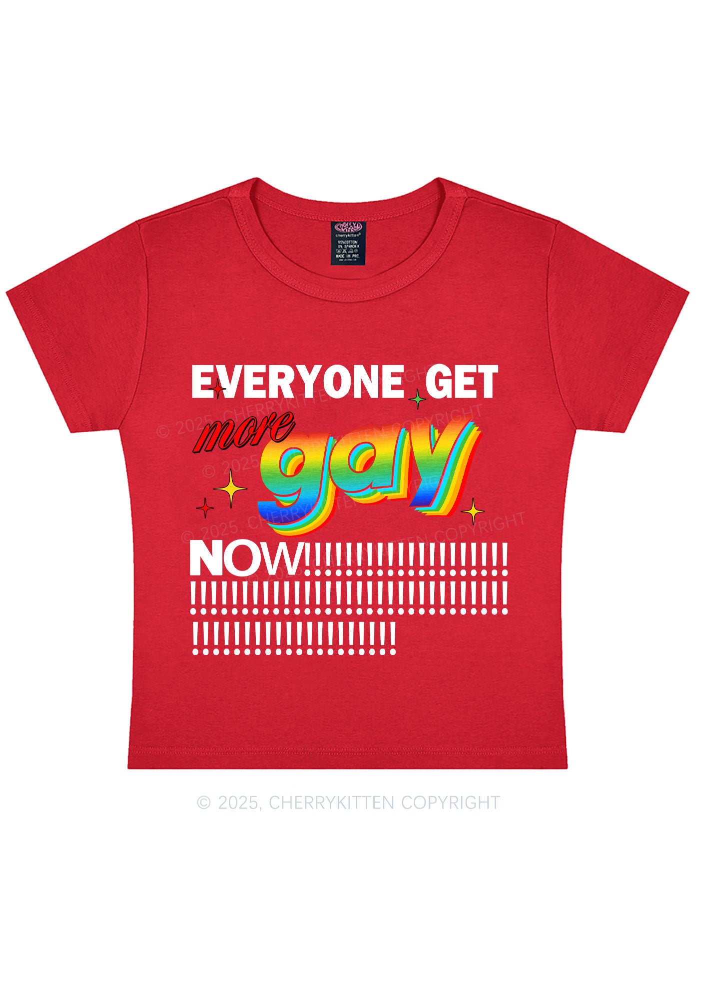 Get More Gay Pride Y2K Baby Tee Cherrykitten
