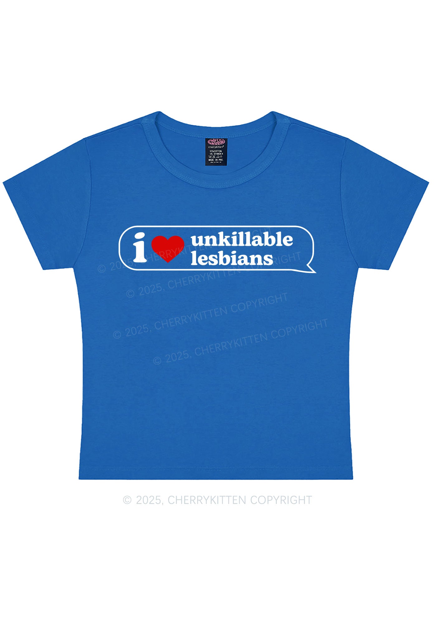 I Love Unkillable Lesbians Pride Y2K Baby Tee Cherrykitten