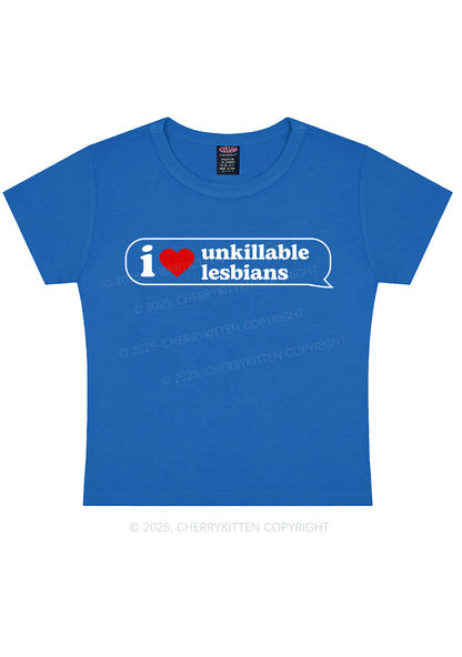 I Love Unkillable Lesbians Pride Y2K Baby Tee Cherrykitten