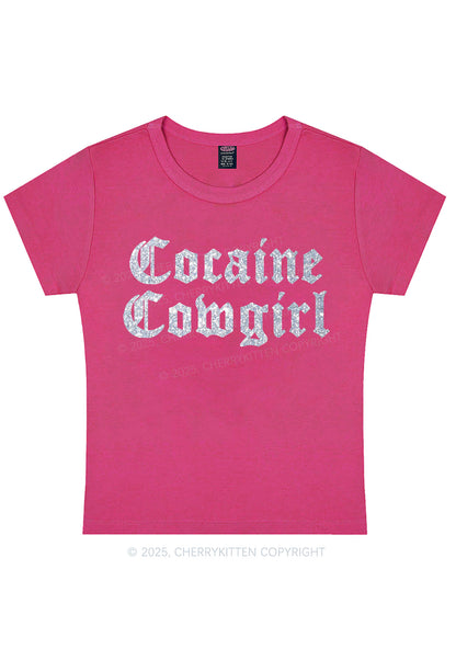 Glitter Cola Cowgirl Y2K Baby Tee Cherrykitten