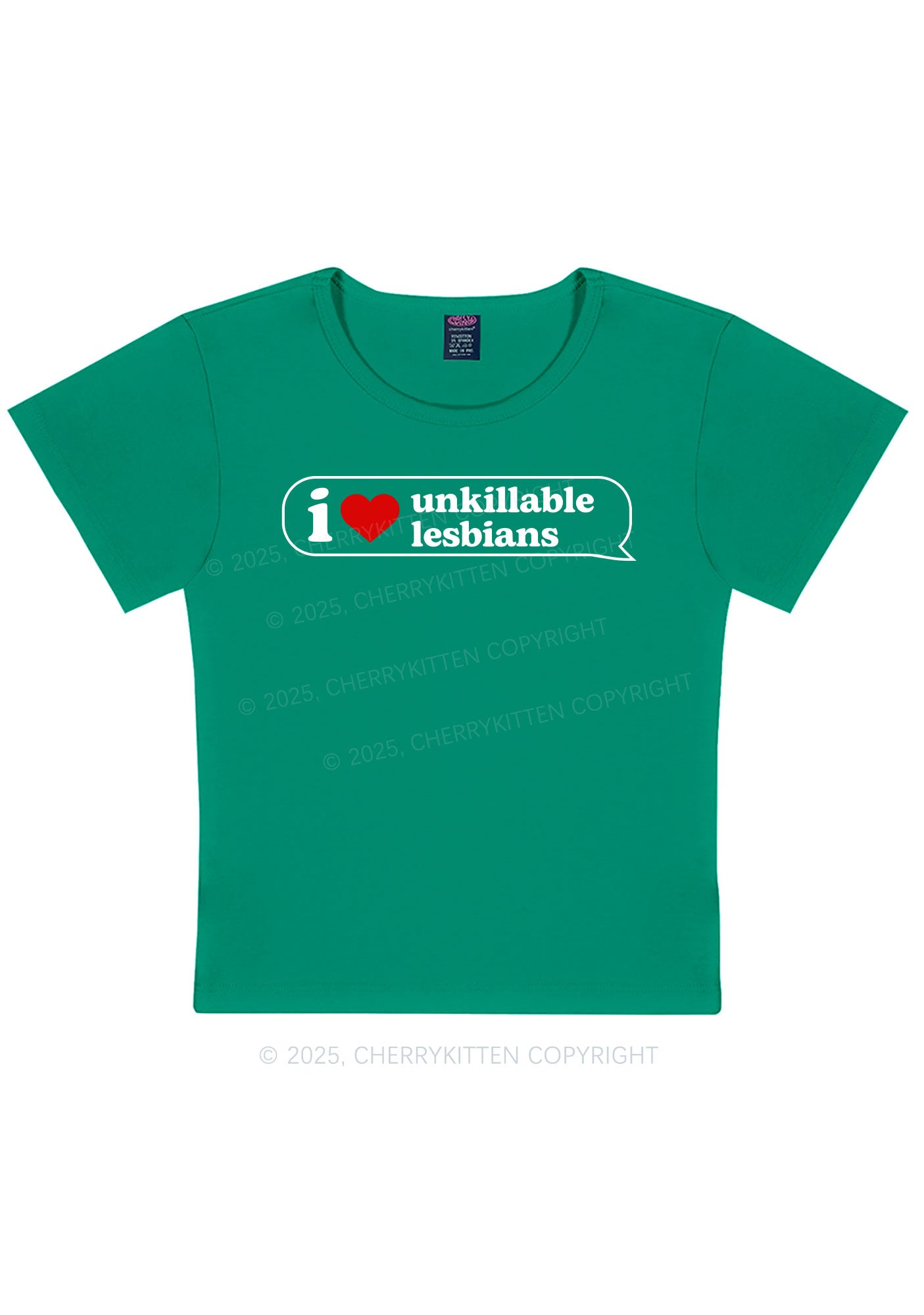 I Love Unkillable Lesbians Pride Y2K Baby Tee Cherrykitten
