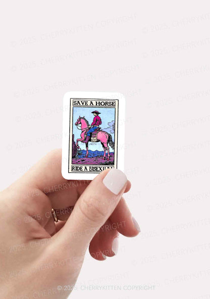 Save Horse Ride Bisexual Pride 1Pc Y2K Sticker Cherrykitten