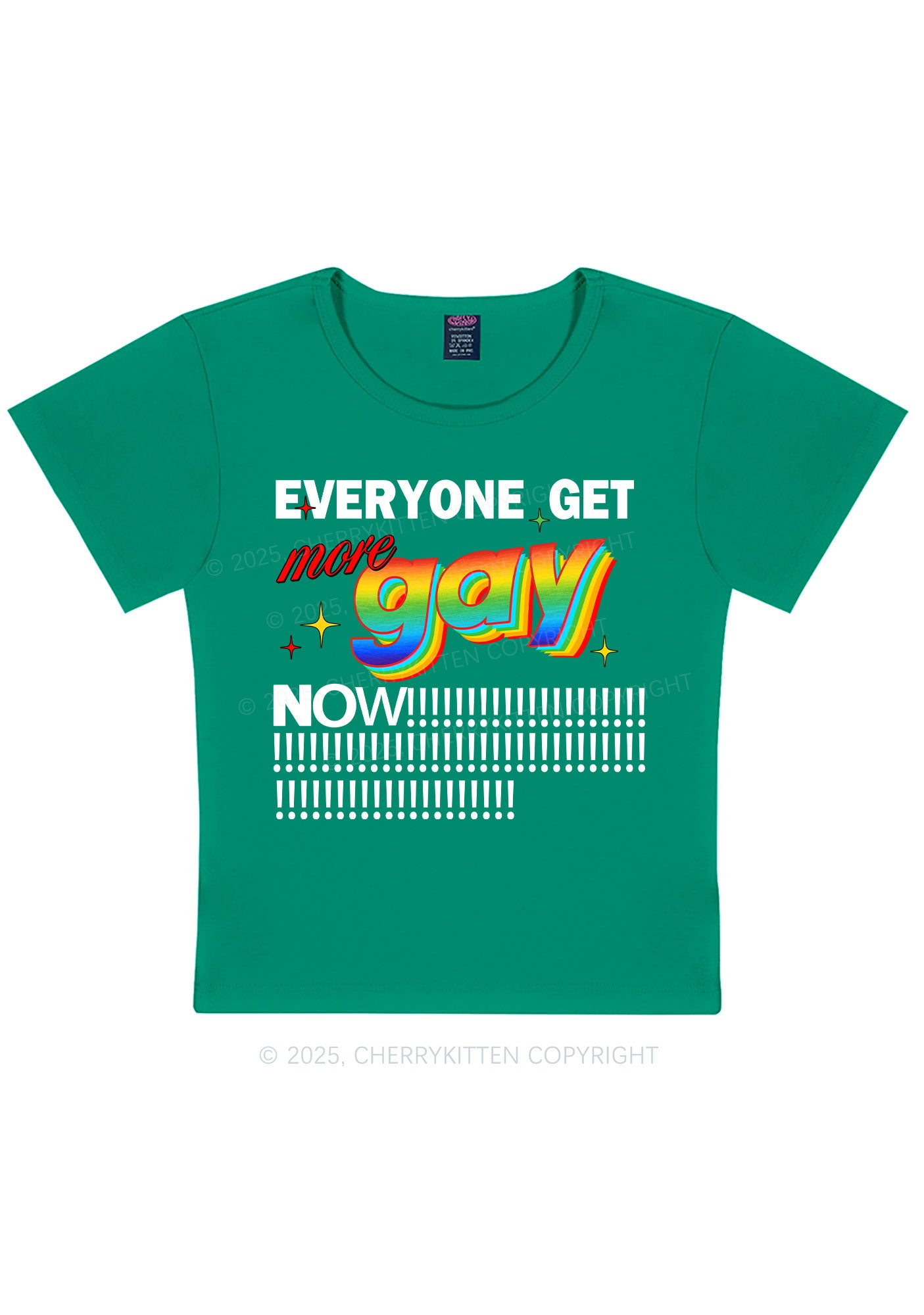 Get More Gay Pride Y2K Baby Tee Cherrykitten