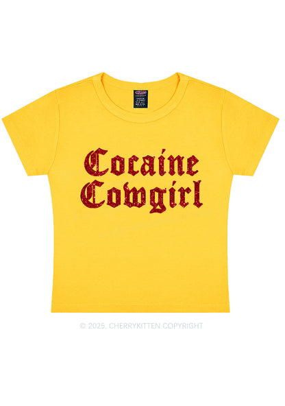 Glitter Cola Cowgirl Y2K Baby Tee Cherrykitten