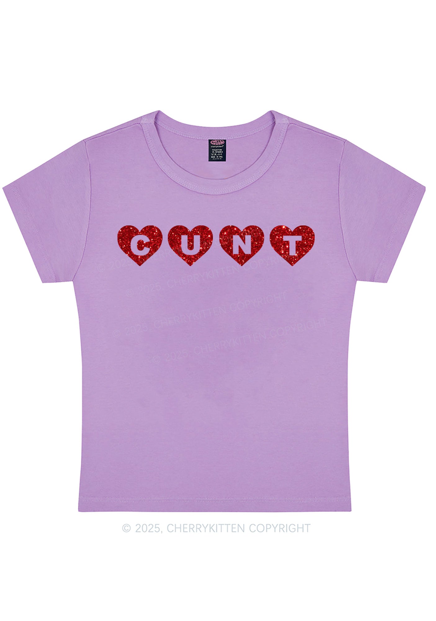 Glitter Love Cxxt Y2K Baby Tee Cherrykitten