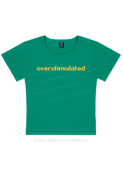 Glitter Overstimulated Y2K Baby Tee Cherrykitten