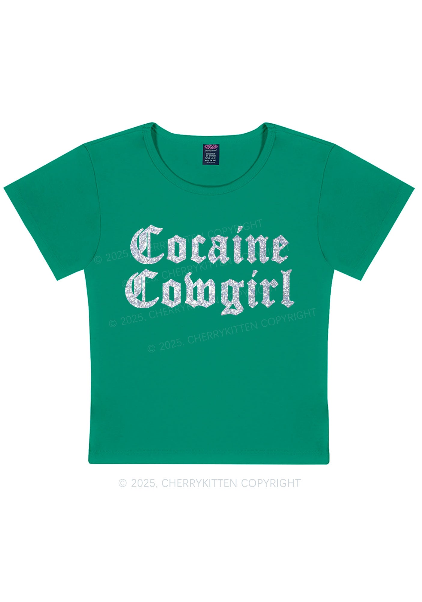 Glitter Cola Cowgirl Y2K Baby Tee Cherrykitten