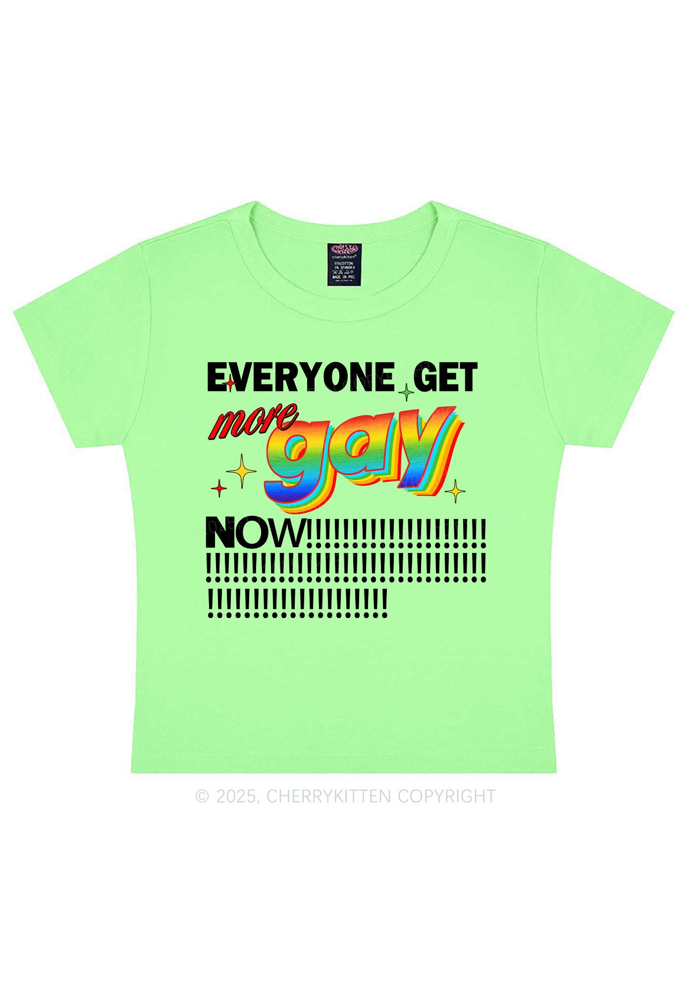 Get More Gay Pride Y2K Baby Tee Cherrykitten