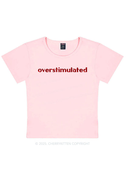 Glitter Overstimulated Y2K Baby Tee Cherrykitten