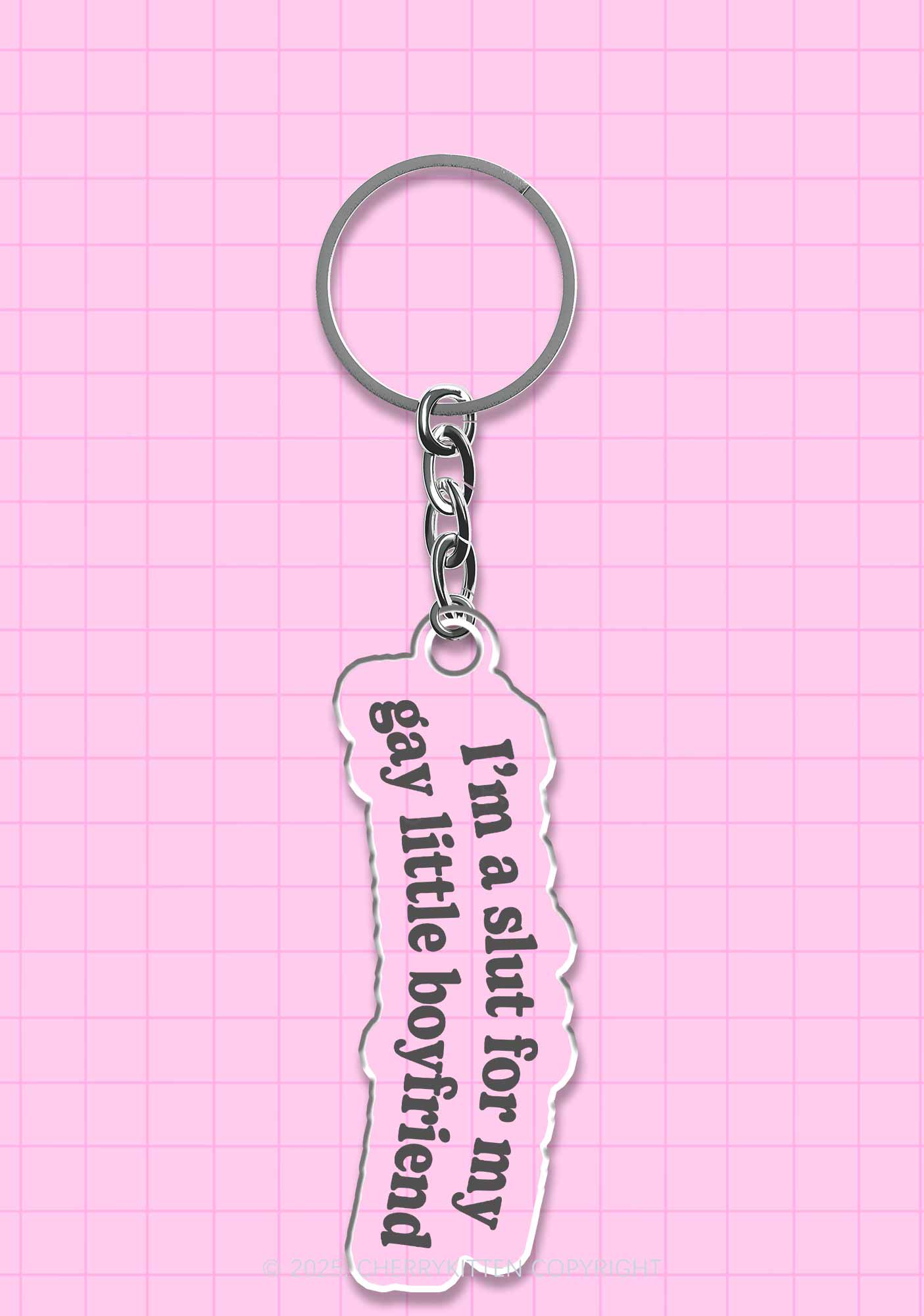 Slxt For My Gay BF Pride 1Pc Y2K Keychain Cherrykitten