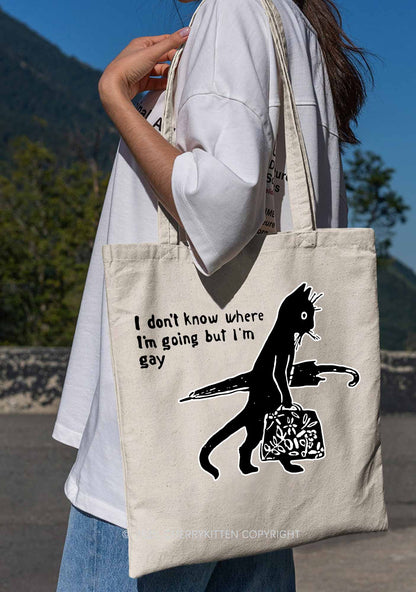 But I Am Gay Pride Y2K Canvas Tote Bag Cherrykitten