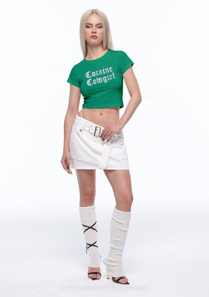 Glitter Cola Cowgirl Y2K Baby Tee Cherrykitten