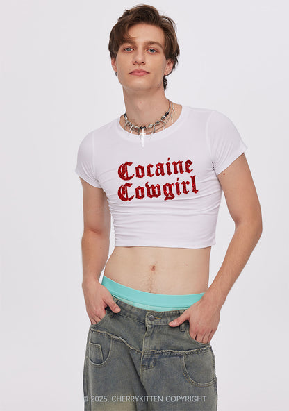 Glitter Cola Cowgirl Y2K Baby Tee Cherrykitten