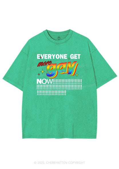 Get More Gay Pride Y2K Shirts Washed Tee Cherrykitten