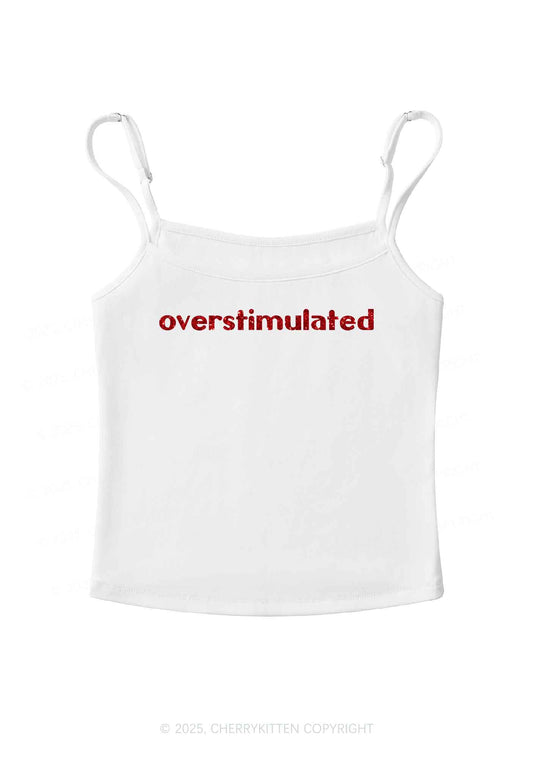 Glitter Overstimulated Y2K Spaghetti Strap Cami Cherrykitten