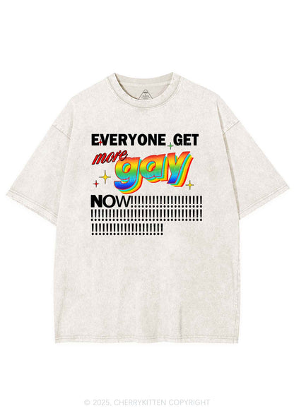 Get More Gay Pride Y2K Shirts Washed Tee Cherrykitten