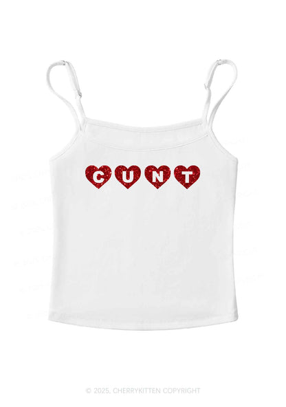 Glitter Love Cxxt Y2K Spaghetti Strap Cami Cherrykitten