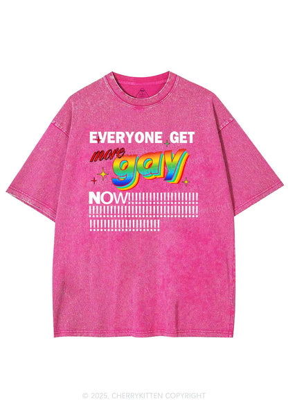 Get More Gay Pride Y2K Shirts Washed Tee Cherrykitten