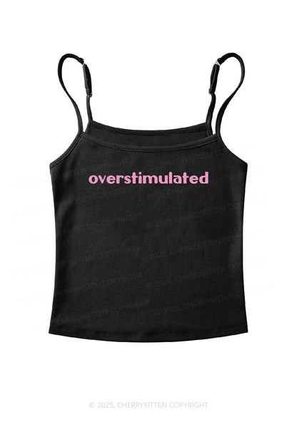 Glitter Overstimulated Y2K Spaghetti Strap Cami Cherrykitten