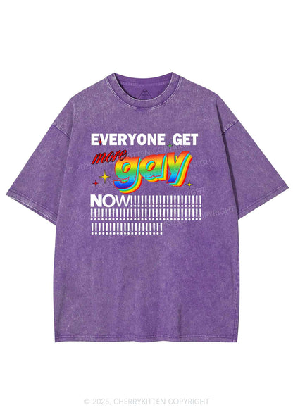 Get More Gay Pride Y2K Shirts Washed Tee Cherrykitten