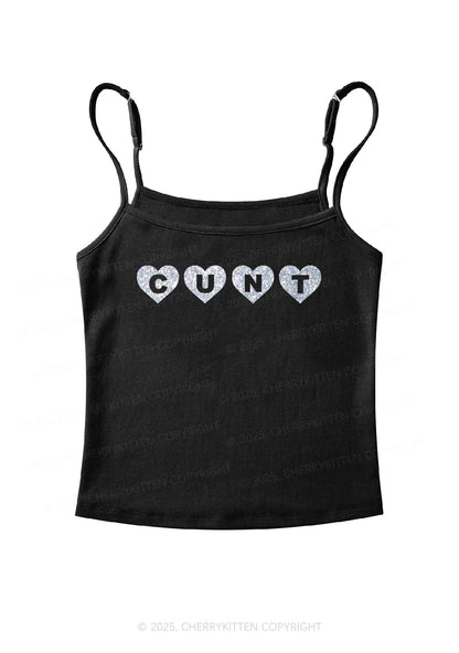 Glitter Love Cxxt Y2K Spaghetti Strap Cami Cherrykitten