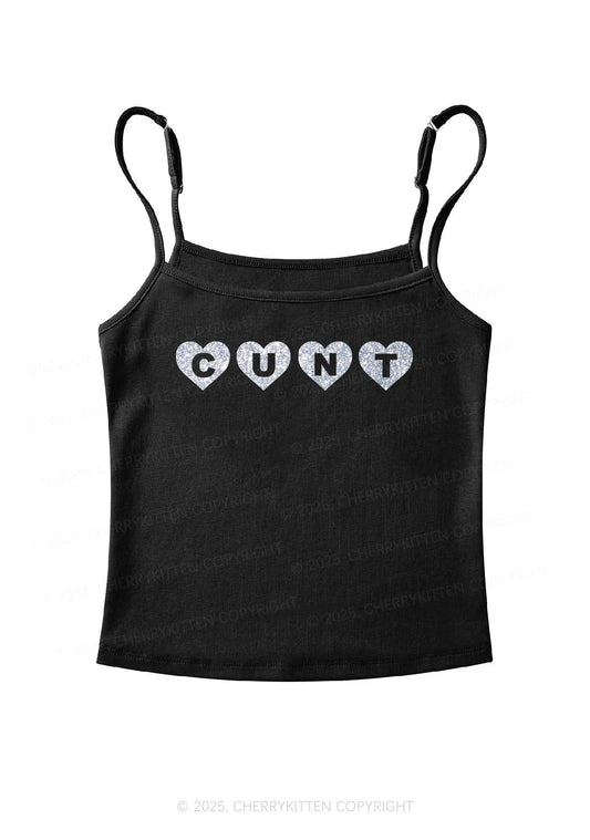 Glitter Love Cxxt Y2K Spaghetti Strap Cami Cherrykitten