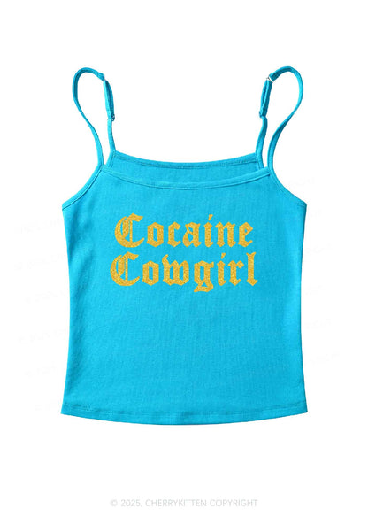 Glitter Cola Cowgirl Y2K Spaghetti Strap Cami Cherrykitten