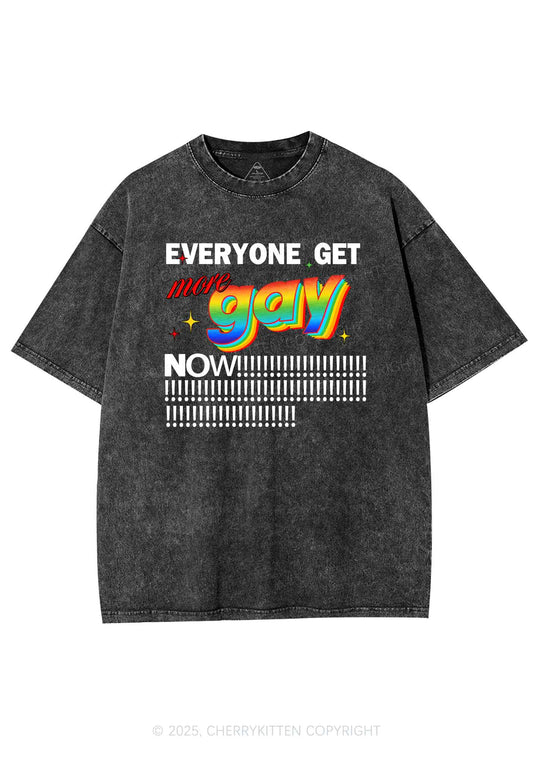 Get More Gay Pride Y2K Shirts Washed Tee Cherrykitten